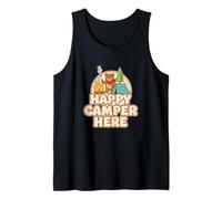 Happy Camping Bear Tente de Camping Guimauve drôle rétro Débardeur