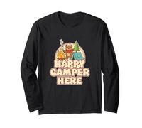 Happy Camping Bear Tente de Camping Guimauve drôle rétro Manche Longue