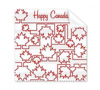 Happy Canada Jour 4e de Juillet Feuille d'érable Joined-up Peinture Lunettes Chiffon Chiffon de Nettoyage Cadeau Nettoyant pour écran de téléphone 5 pcs