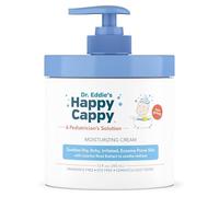 Happy Cappy Crème hydratante de Dr. Eddie's pour enfants, apaise les peaux sèches, irritantes, irritées et sujettes à l'eczéma, testée par des dermatologues, sans parfum, pot de 12 oz avec pompe