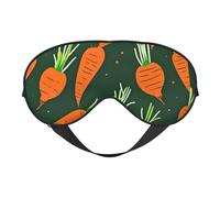 Happy Carotte Imprimé Fonctionnalité Confortable Masque pour les Yeux Sangle Réglable Sieste Nuit Voyage Camping Yoga Relax