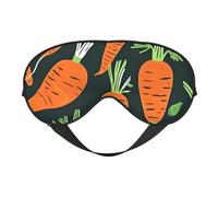 Happy Carrot Masque de sommeil élégant avec sangle réglable pour homme et femme Motif imprimé sans couture