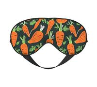 Happy Carrot Masque pour les yeux sans couture avec motif imprimé confortable Couverture complète Léger Hommes Femmes Extérieur Voyage Relaxation