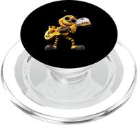 Happy Cartoon Bee Jouant Guitare Électrique Musicien PopSockets PopGrip pour MagSafe