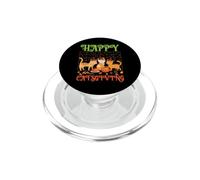 Happy Catsgiving Adorable Chat de Thanksgiving Porte Un Chapeau de pèlerin PopSockets PopGrip pour MagSafe