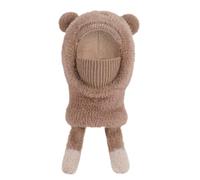 Happy Cherry 2 in 1 Cagoule Enfant Bonnet avec Écharpes Chapeaux Chaud d'hiver pour Filles Garçons Bonnet Cache Cou Enfant