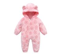 Happy Cherry Bébé Combinaison de Neige en Polaire Infantile BéBé Barboteuse Chaud à Capuche Hiver Nouveau-né 3M