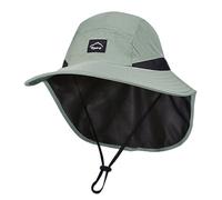 Happy Cherry Chapeau de Cou Protection Enfants Large Bord Chapeau de Soleil Bonnet d’été Garçon Fille Casquette Réglable Vert Armée 54-56CM/3-10 Ans