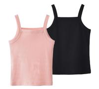 Happy Cherry Débardeurs à Bretelles Fines pour Filles, Lot de 2 Débardeurs Décontractés Classiques Doux Légers et Respirants sous-vêtements pour Dormir, Faire du Sport et du Yoga 140