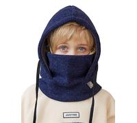 Happy Cherry Enfant Bonnet d'hiver Peluche Garçon Cagoule Automne Hiver Filles Garçons Chaud Chapeau Bonnet Cache Cou Enfant