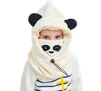 Happy Cherry Enfant Cagoule de Ski Cycliste Unisexe Chaude Polaire Fin Protection Tête Cou Nez Bouche Oreilles Multifonctions Echarpe Bonnet Sport pour 3-12ans, Beige, 3-11ans
