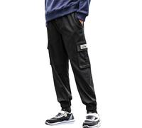 Happy Cherry Enfant Garçon Pantalon Cargo Jogging Multi Poche Pantalon Sport Joggers Casual Décontracté Hip Hop Street 14-16 Ans