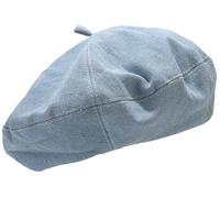 Happy Cherry Femme Béret Chapeau Français Casquette Bleu Clair Jean Classique Automne Printemps Chapeaux Gavroche Béret Basque Adulte
