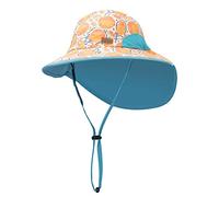 Happy Cherry Fille Garçon Chapeau de Soleil Réglable Bébé Protection UV Été Casquette de Plage Bébé Bord Large Bob Pêcheur pour Piscine Natation Extérieure Printemps Voyage 2-4 Ans
