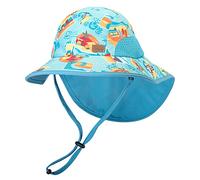 Happy Cherry Fille Garçon Chapeau de Soleil Réglable Bébé Protection UV Été Casquette de Plage Bébé Bord Large Bob Pêcheur pour Piscine Natation Extérieure Printemps Voyage 2-4 Ans