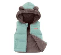 Happy Cherry Fille Garçon Gilet Matelassé Chaude Enfant 2-7 Ans Doudoune sans Manche Gilet en Duvet Double Face 110
