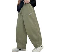 Happy Cherry Garçon Hip Hop Pantalons Baggy Home Pantalons Lâche Fit Jambe Droite Cargo avec Multi-Poches Danse Jazz 140