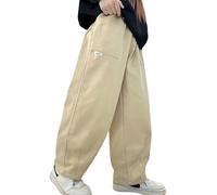 Happy Cherry Garçon Hip Hop Pantalons Baggy Home Pantalons Lâche Fit Jambe Droite Cargo avec Multi-Poches Danse Jazz 160