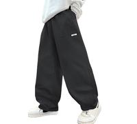 Happy Cherry Garçon Hip Hop Pantalons Baggy Home Pantalons Lâche Fit Jambe Droite Cargo avec Multi-Poches Danse Jazz 160