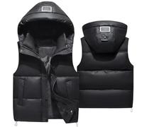 Happy Cherry Gilet en Duvet Léger Enfant Garçon Fille Doudoune sans Manche Chaude Gilet Matelassé pour Enfant 160