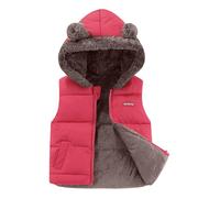 Happy Cherry Gilets Hiver Double Face Garçons Filles 2-7 Ans Doudoune sans Manches Enfants Hiver Manteau sans Manche Fille