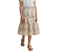 Happy Cherry - Jupes Midi Vacances Floral Vintage Été Printemps pour Filles avec Ceinture Élastique Fille Enfant Jupes Longue Trapèze pour Plage Mer École Fêtes - Jaune - 10-11 Ans