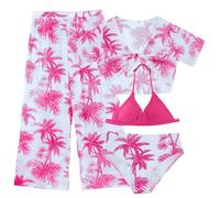 Happy Cherry Maillots de Bain Bikini Filles Piscine Plage Maillots de Bain Tankini Ados Filles été 4 pièces Natation Surf Protection UV 12 Ans