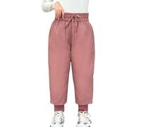 Happy Cherry Pantalon en Duvet Enfant Pantalon Chaud d'hiver Garçons Filles Pantalon Cargo épaissi Chaud Hiver Coup-Vent 130