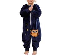 Happy Cherry Pyjama avec Manches Garçon Fille Combinaison avec Pieds Enfant Chaud Hiver 1-2 ans