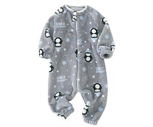 Happy Cherry Sac de Couchage Bébé Fille Garçon Manches Longues Gigoteuses Pyjama Flanelle Douce Chaude Combinaisons Barboteuses Grenouillères pour Enfants 1-2 Ans