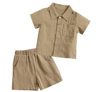 Happy Cherry Vêtements Ensembles Bébé Garçons Polo T-Shirts Tops Short Ensemble 2 Pièces Gentleman Suit Tenue d 'Été Enfant 3-4 ans