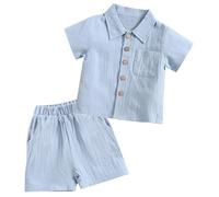 Happy Cherry Vêtements Ensembles Bébé Garçons Polo T-Shirts Tops Short Ensemble 2 Pièces Gentleman Suit Tenue d 'Été Enfant 3-4 ans
