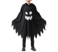 Happy Cherry Vêtements Fantômes Cape pour Enfants Cape pour Filles Fun Ghost Poncho Carnaval S