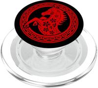 Happy Chinese New Year Art 2026 Circle Year of The Horse PopSockets PopGrip pour MagSafe