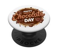 Happy Chocolate Day Celebrating World Chocolate Day Lovers PopSockets PopGrip Adhésif