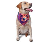 Happy Cocker Spaniel Puppy Printed Graphic Pet Triangle Scarf For Dogs & Cats Adjustable Cute Pet Bandana For & Photo Shoots