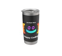 Happy coding, Just a Boy Who Loves Coding Graphic Designs Gobelet isotherme en acier inoxydable double paroi