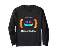 Happy Coding, Just a Boy Who Loves Coding Graphic Designs Manche Longue