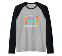 Happy Coding, Just a Boy Who Loves Coding Graphic Designs Manche Raglan