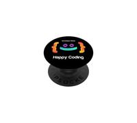 Happy Coding, Just a Boy Who Loves Coding Graphic Designs PopSockets PopGrip Adhésif