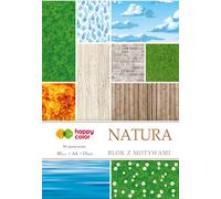 Happy Color A4 bloc naturel 15 feuilles 30 motifs