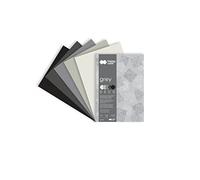 Happy Color- Bloc déco Gris, Papier décoratif pour la Fabrication de Cartes de Scrapbooking, A4, 170 g/m², 20 Feuilles, 5 Couleurs, Teintes Grises, HA 3717 2030-082