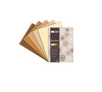 Happy Color Bloc de Papier Déco Marron, Papier Décoratif pour la Fabrication de Cartes de Scrapbooking, A4, 170 G/M², 20 Feuilles, 5 Couleurs, Teintes Marron