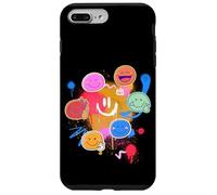 Happy Color Pop Smiles - Graphique Positif de Graffiti Urbain Coque pour iPhone 7 Plus/8 Plus