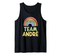 Happy Colorful Team André Rainbow Pride Green Yellow Débardeur