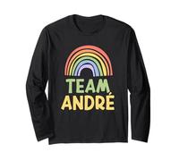 Happy Colorful Team André Rainbow Pride Green Yellow Manche Longue