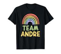 Happy Colorful Team Andre Rainbow Pride Green Yellow T-Shirt