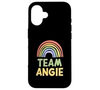 Happy Colorful Team Angie Rainbow Pride Green Yellow Coque pour iPhone 16