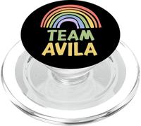 Happy Colorful Team Avila Rainbow Pride Green Yellow PopSockets PopGrip pour MagSafe