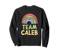 Happy Colorful Team Caleb Rainbow Pride Green Yellow Sweatshirt
